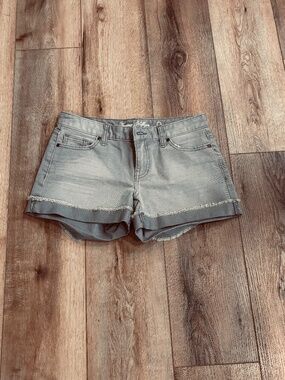 Denim Shorts TOMMY HILFIGER Cuffed Roll Hem Grey - Size 0